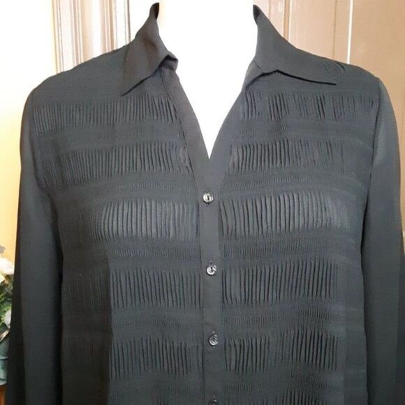 Maggie Barnes Women's Black Button Down size 22W - Picture 1 of 11